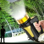 Portable Camping Tent Light with 4 Modes, 3000mAh Rechargeable Battery, COB LED Spotlight Lamp for Outdoor, Home, Car, Hunting, Boating - Waterproof, Compact, Durable ABS, Red Emergency Light